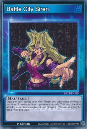 Battle City Siren (SBC1-ENS19) - Speed Duel: Streets of Battle City 1st Edition - Premium Yugioh Single from Konami - Just $0.25! Shop now at Game Crave Tournament Store