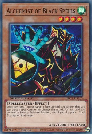 Alchemist of Black Spells (SBC1-ENA03) - Speed Duel: Streets of Battle City 1st Edition - Premium Yugioh Single from Konami - Just $0.25! Shop now at Game Crave Tournament Store