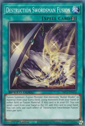 Destruction Swordsman Fusion (SBC1-ENA16) - Speed Duel: Streets of Battle City 1st Edition - Premium Yugioh Single from Konami - Just $0.25! Shop now at Game Crave Tournament Store