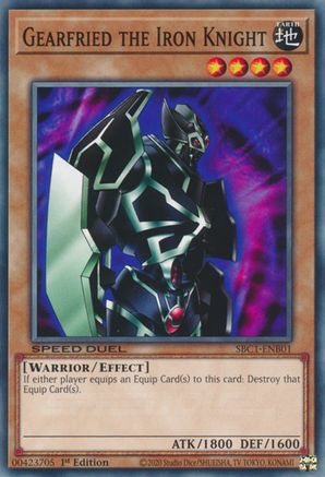 Gearfried the Iron Knight (SBC1-ENB01) - Speed Duel: Streets of Battle City 1st Edition - Premium Yugioh Single from Konami - Just $0.25! Shop now at Game Crave Tournament Store