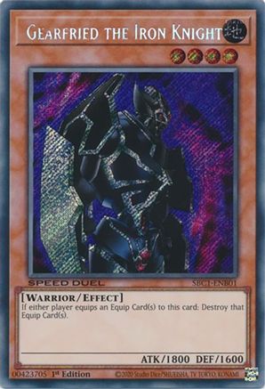 Gearfried the Iron Knight (Secret Rare) (SBC1-ENB01) - Speed Duel: Streets of Battle City 1st Edition - Premium Yugioh Single from Konami - Just $0.63! Shop now at Game Crave Tournament Store