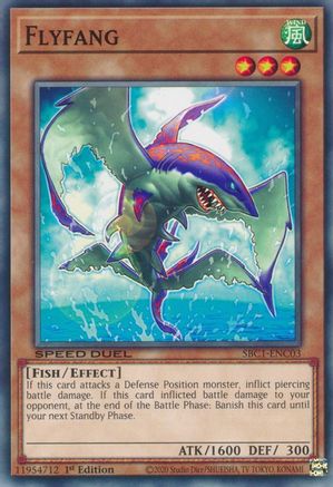 Flyfang (SBC1-ENC03) - Speed Duel: Streets of Battle City 1st Edition - Premium Yugioh Single from Konami - Just $0.25! Shop now at Game Crave Tournament Store