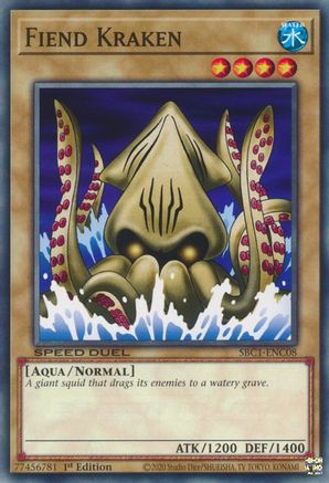 Fiend Kraken (SBC1-ENC08) - Speed Duel: Streets of Battle City 1st Edition - Premium Yugioh Single from Konami - Just $0.26! Shop now at Game Crave Tournament Store