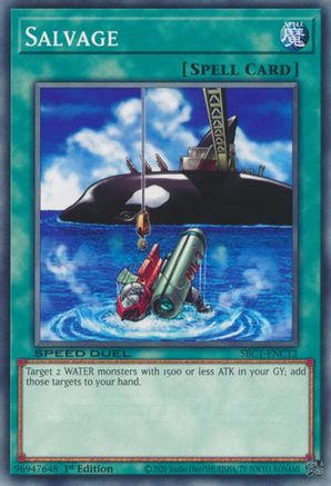 Salvage (SBC1-ENC12) - Speed Duel: Streets of Battle City 1st Edition - Premium Yugioh Single from Konami - Just $0.25! Shop now at Game Crave Tournament Store