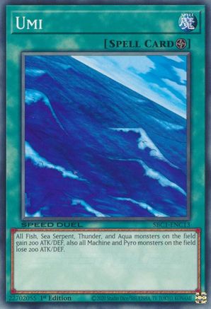 Umi (SBC1-ENC13) - Speed Duel: Streets of Battle City 1st Edition - Premium Yugioh Single from Konami - Just $0.25! Shop now at Game Crave Tournament Store
