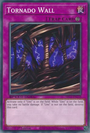 Tornado Wall (SBC1-ENC18) - Speed Duel: Streets of Battle City 1st Edition - Premium Yugioh Single from Konami - Just $0.25! Shop now at Game Crave Tournament Store