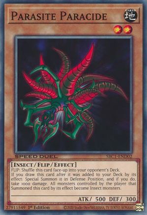 Parasite Paracide (SBC1-END02) - Speed Duel: Streets of Battle City 1st Edition - Premium Yugioh Single from Konami - Just $0.25! Shop now at Game Crave Tournament Store