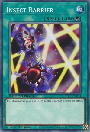 Insect Barrier (SBC1-END14) - Speed Duel: Streets of Battle City 1st Edition - Premium Yugioh Single from Konami - Just $0.25! Shop now at Game Crave Tournament Store