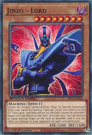 Jinzo - Lord (SBC1-ENE02) - Speed Duel: Streets of Battle City 1st Edition - Premium Yugioh Single from Konami - Just $0.25! Shop now at Game Crave Tournament Store