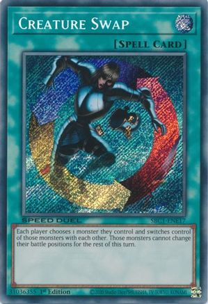Creature Swap (Secret Rare) (SBC1-ENE17) - Speed Duel: Streets of Battle City 1st Edition - Premium Yugioh Single from Konami - Just $1.29! Shop now at Game Crave Tournament Store