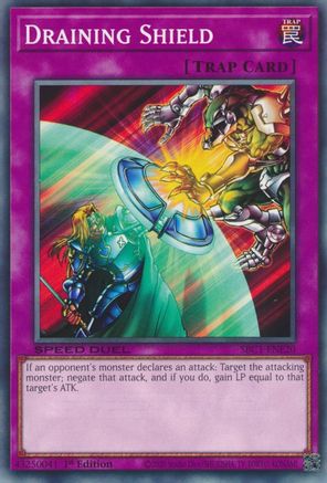 Draining Shield (SBC1-ENE20) - Speed Duel: Streets of Battle City 1st Edition - Premium Yugioh Single from Konami - Just $0.25! Shop now at Game Crave Tournament Store