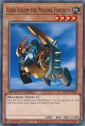 Gear Golem the Moving Fortress (SBC1-ENF02) - Speed Duel: Streets of Battle City 1st Edition - Premium Yugioh Single from Konami - Just $0.25! Shop now at Game Crave Tournament Store
