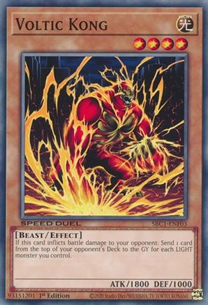 Voltic Kong (SBC1-ENF03) - Speed Duel: Streets of Battle City 1st Edition - Premium Yugioh Single from Konami - Just $0.25! Shop now at Game Crave Tournament Store