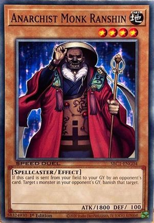 Anarchist Monk Ranshin (SBC1-ENG04) - Speed Duel: Streets of Battle City 1st Edition - Premium Yugioh Single from Konami - Just $0.25! Shop now at Game Crave Tournament Store