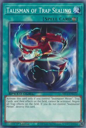 Talisman of Trap Sealing (SBC1-ENG12) - Speed Duel: Streets of Battle City 1st Edition - Premium Yugioh Single from Konami - Just $0.25! Shop now at Game Crave Tournament Store