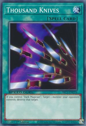 Thousand Knives (SBC1-ENG14) - Speed Duel: Streets of Battle City 1st Edition - Premium Yugioh Single from Konami - Just $0.25! Shop now at Game Crave Tournament Store