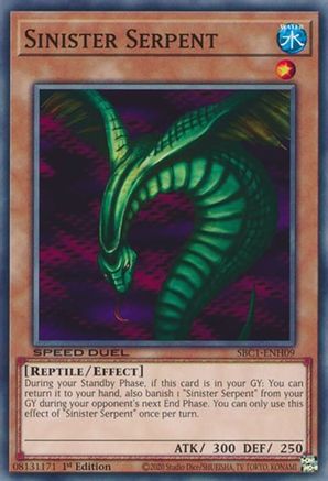Sinister Serpent (SBC1-ENH09) - Speed Duel: Streets of Battle City 1st Edition - Premium Yugioh Single from Konami - Just $0.38! Shop now at Game Crave Tournament Store