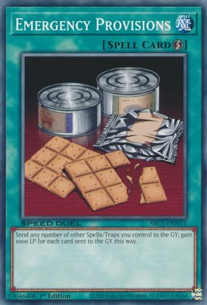 Emergency Provisions (SBC1-ENH12) - Speed Duel: Streets of Battle City 1st Edition - Premium Yugioh Single from Konami - Just $0.23! Shop now at Game Crave Tournament Store