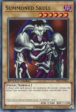 Summoned Skull (SBC1-ENI01) - Speed Duel: Streets of Battle City 1st Edition - Premium Yugioh Single from Konami - Just $0.25! Shop now at Game Crave Tournament Store