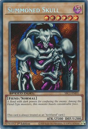 Summoned Skull (Secret Rare) (SBC1-ENI01) - Speed Duel: Streets of Battle City 1st Edition - Premium Yugioh Single from Konami - Just $1.24! Shop now at Game Crave Tournament Store