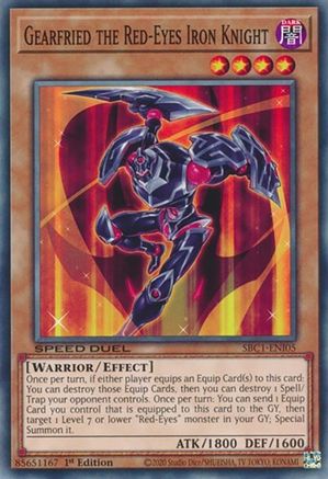 Gearfried the Red-Eyes Iron Knight (SBC1-ENI05) - Speed Duel: Streets of Battle City 1st Edition - Premium Yugioh Single from Konami - Just $0.78! Shop now at Game Crave Tournament Store