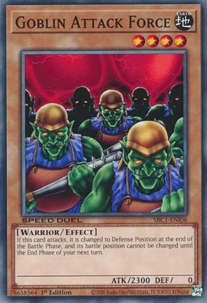 Goblin Attack Force (SBC1-ENI06) - Speed Duel: Streets of Battle City 1st Edition - Premium Yugioh Single from Konami - Just $0.26! Shop now at Game Crave Tournament Store