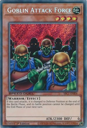 Goblin Attack Force (Secret Rare) (SBC1-ENI06) - Speed Duel: Streets of Battle City 1st Edition - Premium Yugioh Single from Konami - Just $0.86! Shop now at Game Crave Tournament Store