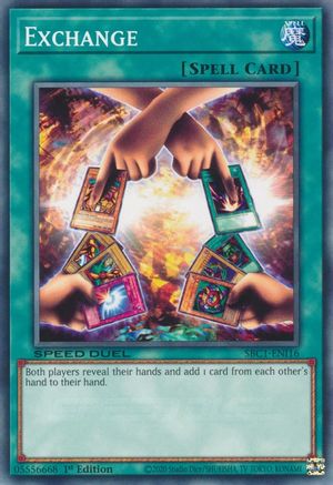 Exchange (SBC1-ENI16) - Speed Duel: Streets of Battle City 1st Edition - Premium Yugioh Single from Konami - Just $0.08! Shop now at Game Crave Tournament Store