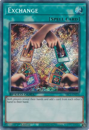 Exchange (Secret Rare) (SBC1-ENI16) - Speed Duel: Streets of Battle City 1st Edition - Premium Yugioh Single from Konami - Just $0.40! Shop now at Game Crave Tournament Store