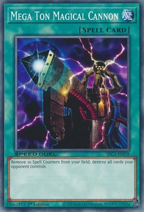 Mega Ton Magical Cannon (SBC1-ENI18) - Speed Duel: Streets of Battle City 1st Edition - Premium Yugioh Single from Konami - Just $0.25! Shop now at Game Crave Tournament Store