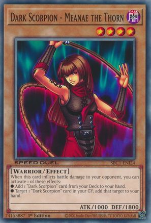 Dark Scorpion - Meanae the Thorn (SBC1-ENI24) - Speed Duel: Streets of Battle City 1st Edition - Premium Yugioh Single from Konami - Just $0.25! Shop now at Game Crave Tournament Store