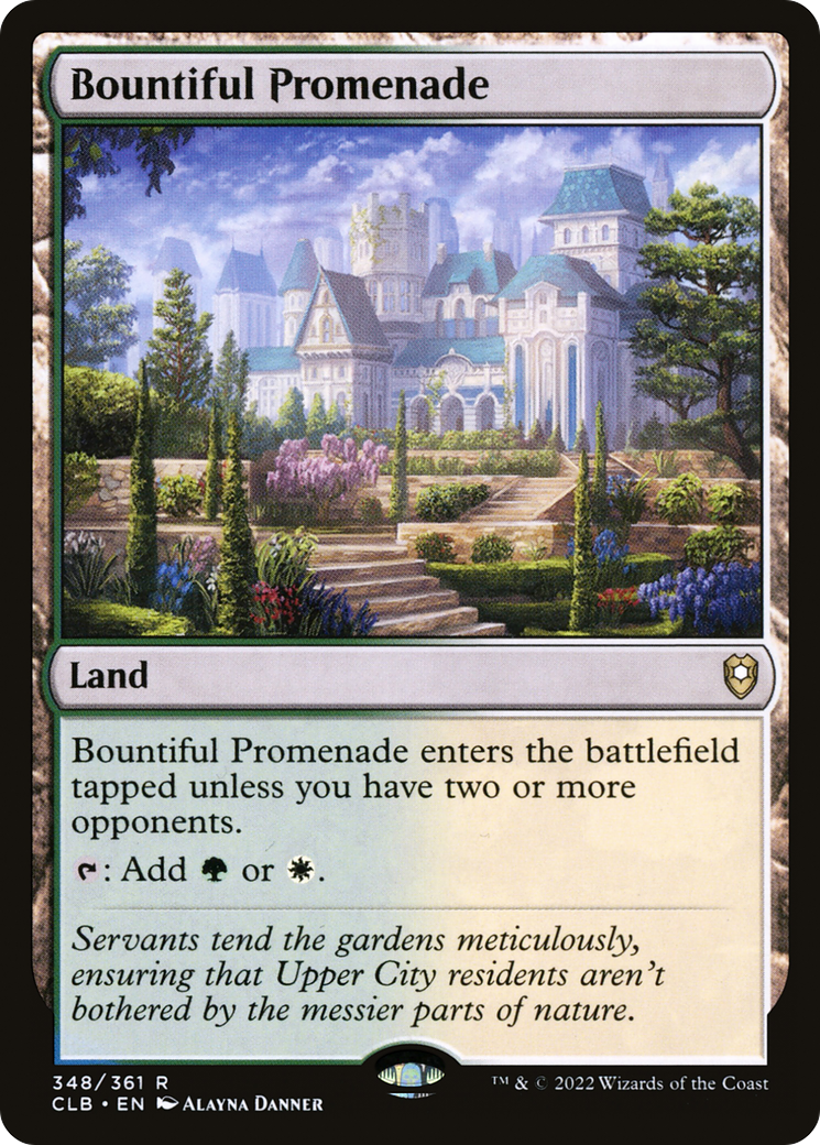 Bountiful Promenade (CLB-348) - Commander Legends: Battle for Baldur's Gate Foil - Premium MTG Single from Wizards of the Coast - Just $2.03! Shop now at Game Crave Tournament Store