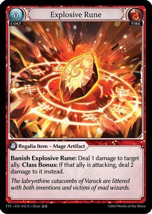 Explosive Rune (FRACTURED CROWN) - Premium Grand Archive Single from Fractured Crown - Just $0.25! Shop now at Game Crave Tournament Store