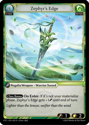 Zephyr's Edge (FRACTURED CROWN) - Premium Grand Archive Single from Fractured Crown - Just $0.25! Shop now at Game Crave Tournament Store