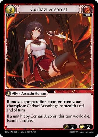 Corhazi Arsonist (FRACTURED CROWN) - Premium Grand Archive Single from Fractured Crown - Just $0.25! Shop now at Game Crave Tournament Store