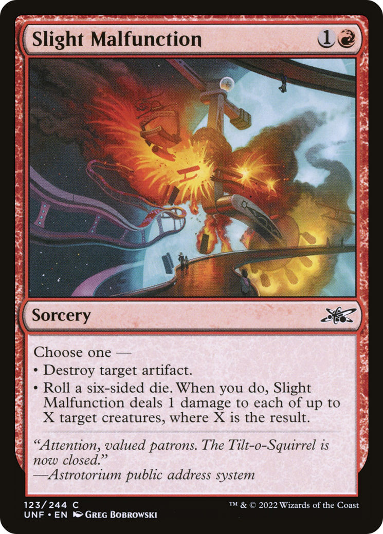 Slight Malfunction (UNF-123) - Unfinity - Premium MTG Single from Wizards of the Coast - Just $0.25! Shop now at Game Crave Tournament Store