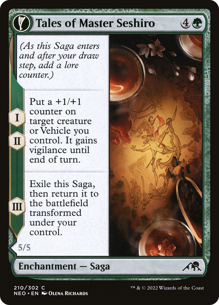 Tales of Master Seshiro // Seshiro's Living Legacy (NEO-210) - Kamigawa: Neon Dynasty: (fandfc) - Premium MTG Single from Wizards of the Coast - Just $0.08! Shop now at Game Crave Tournament Store