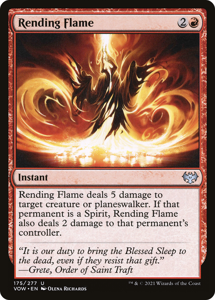 Rending Flame (VOW-175) - Innistrad: Crimson Vow Foil - Premium MTG Single from Wizards of the Coast - Just $0.25! Shop now at Game Crave Tournament Store