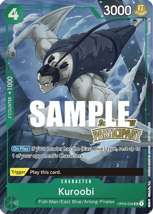 Kuroobi (Online Regional 2023) [Participant] (OP03-026) - One Piece Promotion Cards Foil - Premium One Piece Single from Bandai - Just $5.80! Shop now at Game Crave Tournament Store