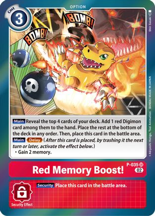 Red Memory Boost! (Resurgence Booster Reprint) (P-035) - Resurgence Booster Foil - Premium Digimon Single from Bandai - Just $0.32! Shop now at Game Crave Tournament Store