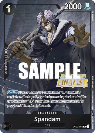 Spandam (Offline Regional 2023) [Finalist] (OP03-086) - One Piece Promotion Cards Foil - Premium One Piece Single from Bandai - Just $16.45! Shop now at Game Crave Tournament Store