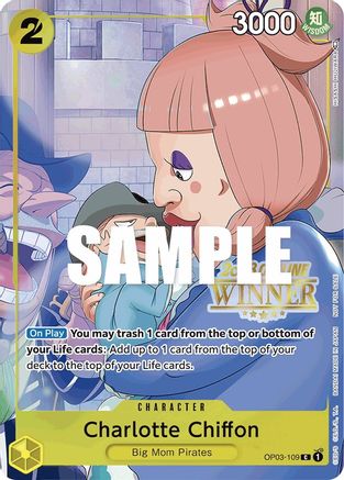 Charlotte Chiffon (Offline Regional 2023) [Winner] (OP03-109) - One Piece Promotion Cards - Premium One Piece Single from Bandai - Just $0! Shop now at Game Crave Tournament Store
