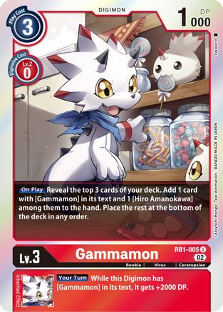 Gammamon - RB1-005 (RB1-005) - Resurgence Booster Foil - Premium Digimon Single from Bandai - Just $0.25! Shop now at Game Crave Tournament Store