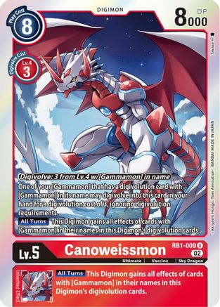 Canoweissmon (RB1-009) - Resurgence Booster Foil - Premium Digimon Single from Bandai - Just $0.25! Shop now at Game Crave Tournament Store