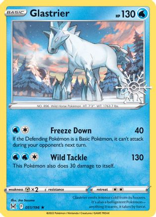 Glastrier - 051/196 (Holiday Calendar) 51 - Miscellaneous Cards & Products Holofoil - Premium Pokemon Single from Nintendo - Just $0.51! Shop now at Game Crave Tournament Store