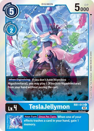 TeslaJellymon (RB1-013) - Resurgence Booster Foil - Premium Digimon Single from Bandai - Just $0.25! Shop now at Game Crave Tournament Store