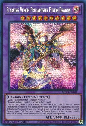 Starving Venom Predapower Fusion Dragon (MP23-EN081) - 25th Anniversary Tin: Dueling Heroes Mega Pack 1st Edition - Premium Yugioh Single from Konami - Just $0.08! Shop now at Game Crave Tournament Store