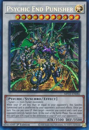 Psychic End Punisher (MP23-EN086) - 25th Anniversary Tin: Dueling Heroes Mega Pack 1st Edition - Premium Yugioh Single from Konami - Just $0.25! Shop now at Game Crave Tournament Store