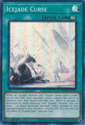 Icejade Curse (MP23-EN094) - 25th Anniversary Tin: Dueling Heroes Mega Pack 1st Edition - Premium Yugioh Single from Konami - Just $0.25! Shop now at Game Crave Tournament Store
