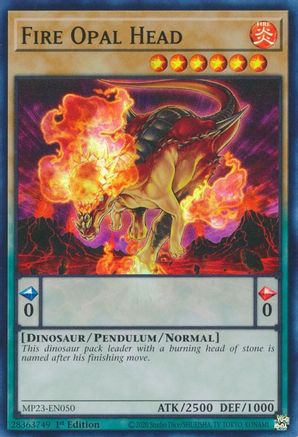 Fire Opal Head (MP23-EN050) - 25th Anniversary Tin: Dueling Heroes Mega Pack 1st Edition - Premium Yugioh Single from Konami - Just $0.25! Shop now at Game Crave Tournament Store